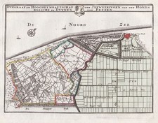 Petten Schagen Noord-Holland Nederland Netherlands map Karte carte de Leth 1750