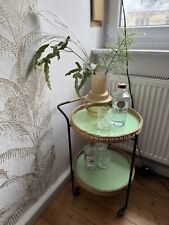 Vintage Servierwagen Barwagen 60er Jahre Rattan