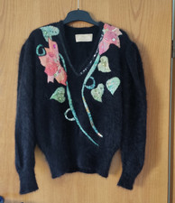 Pullover "Angelina Haute Couture" 75% Angora 25% Lambsw., verziert, Gr.36/38