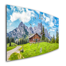 BM Wanduhr 60 cm x 30 cm leises Uhrwerk Funkwanduhr 8114-1a Alpen Bayern