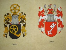 3 x Familien Wappen KELLER