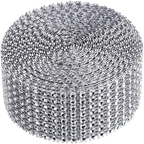 Strassband dekoband silber - strassband,