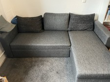 Schlafsofa mit Bettkasten Grau Selbstabholer L-Form Schlafcouch