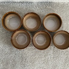 Gerzit 6 Fondue Dip Schälchen Keramik original Gerzit 70er J.