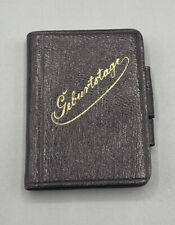 Portemonnaie Miniatur Kleiner Leder Taschen Kalender Geburtstage Antik Alt