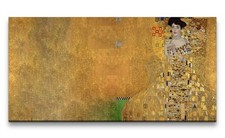 120x60cm Remaster Gustav Klimt's Adele Bloch-Bauer I Gold Dekorativ Vintage