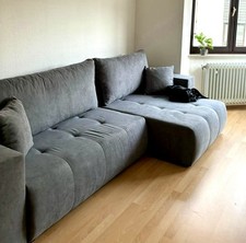Designer Sofa Couch Venezia mit Schlaffunktion und Stauraum - Neuer Zustand 
