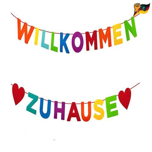 Willkommen zuhause girlande - willkommen,