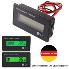 LCD Anzeige Volt Monitor Batterie Kapazität Digital Voltmeter Spannung 12V-72V