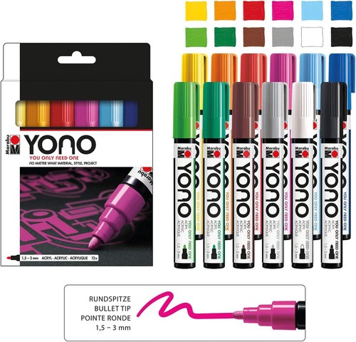 12er set marabu acrylmarker - 12er,