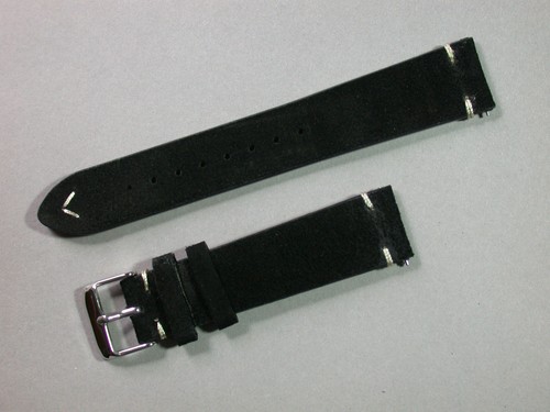 Wildleder uhrenarmband schwarz - wildleder,