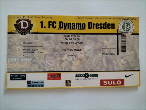 Sammler ticket dynamo - ticket,
