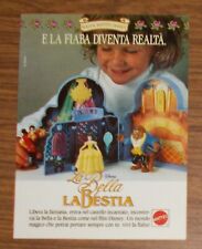 Vintage 1993 Mattel THE BEAUTY AND THE BEAST Spielzeug Puppen Print Ad Italy