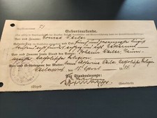 Geburtsurkunde - 1935 -