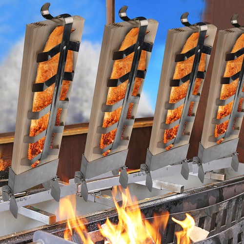 Flammlachsbrett räucherbrett - flammlachsbrett,