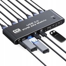 Kvm konsole 2x2 hdmi - hdmi, 4xusb