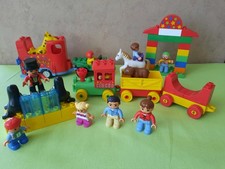 Lego Duplo Zirkus -Zirkuszug Fahrzeug mit Anhänger Tiere Clowns Figuren Zubehör