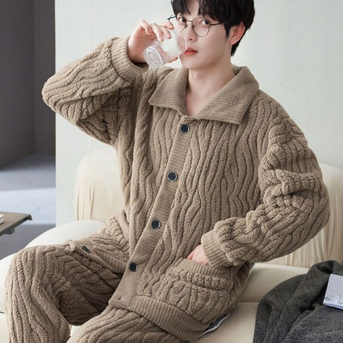 Herren pyjama set warm - warm, flanell