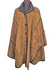 Neu echt leder poncho - leder,