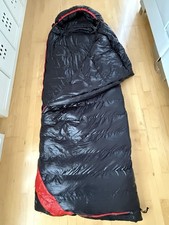 Daunenschlafsack, Dick gefüllt, weiches Glanznylon, 200x75cm, 3-fach Reißverschl