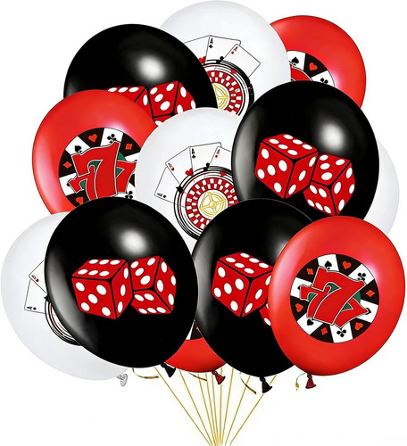 Poker deko luftballons pcs - luftballons, 12