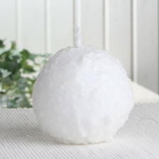 Weihnachtskerze Schneeball mit