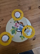 Kinderzimmer Lampe Mit Eulen,gelb /grün