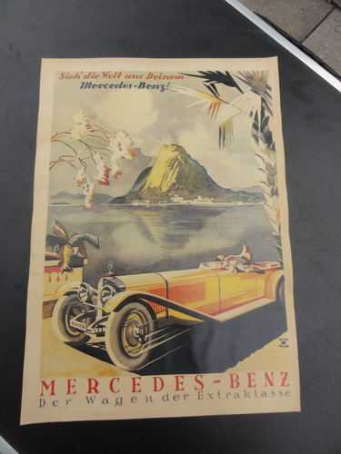 Altes werbeplakat mercedes - altes,