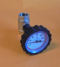 Kugelhahn mit Thermometer Handrad Größe-Farbe wählbar