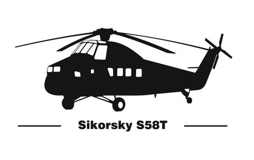 Sikorsky s58t aufkleber - sikorsky,