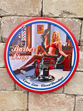 Blechschild Barbershop USA