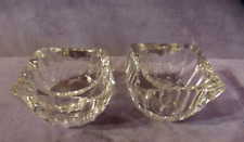 24445. Kleine Salz Schalen  Glas  viereckig  2 Stück