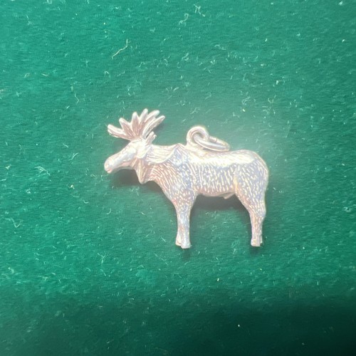 Vintage stier anhänger - stier, silber
