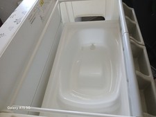 Baby Wickeltisch Weiss mit Badewanne Wickelkommode