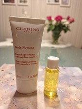 Clarins Paris Set 2 Teile Körper Creme 30ml Und Festigendes Körper Öl 10ml Neu