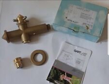 Gart + Art Wasserhahn in Messing Optik Außenbereich lang mit Schlauchanschluß Ed