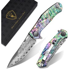 Klappmesser damast flipper - klappmesser,