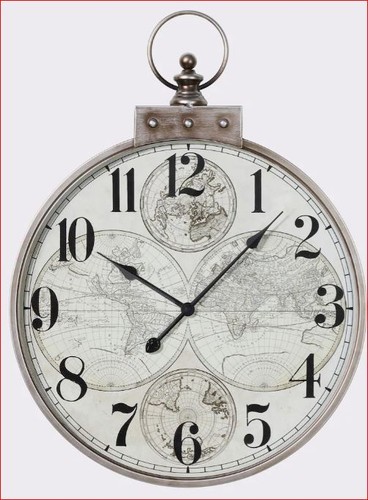 Wanduhr silberfarben - wanduhr,