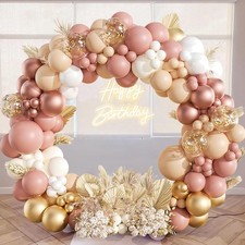 Luftballon Girlande Rosa Gold