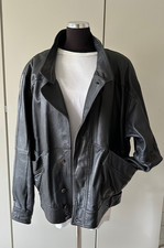 Vintage-Lederjacke Herren Lamatta Italien Gr. 52 in schwarz