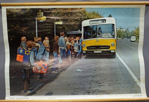 Rollbild wandkarte vintage - rollbild,