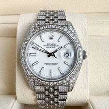 Rolex Datejust Diamanten 41mm Iced Out 2024 UNWORN Brillanten Diamonds 126300