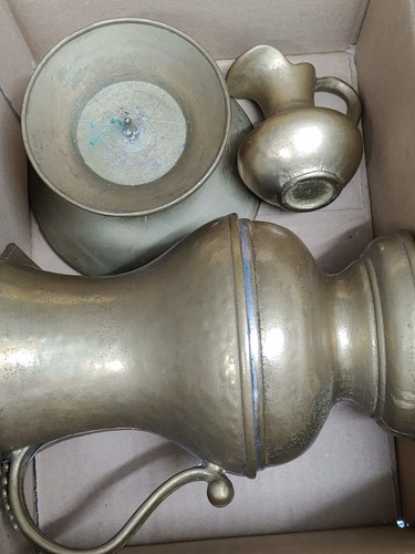 Messing krug vase groß und - vase,