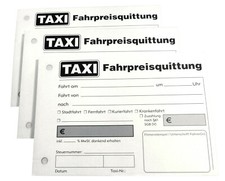 TAXI-Fahrpreis-Quittung