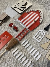 Wichteltür Holz Wichtel Rot