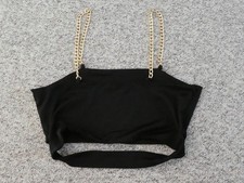 Bustier Schwarz Träger aus Metallketten Gr. 36