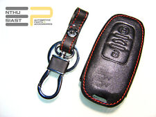 AUDI Smartkey Leder Schlüssel Etui FFB Cover Hülle Case Anhänger Schwarz