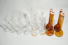 3x Messkolben weißglas und