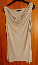 Shirt Vero Moda ohne Arm lang hellbraun Gr. L Wasserfall-Ausschnitt