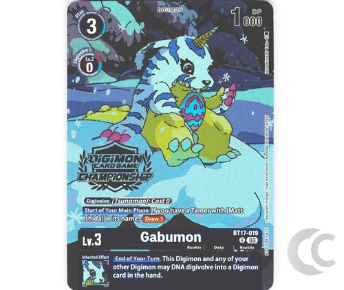Gabumon bt17 019 dcg card - bt17-019,